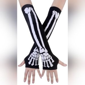 NWT/ Women Punk Winter Arm Warmer Knitted Stretchy Soft Fingerless Gloves